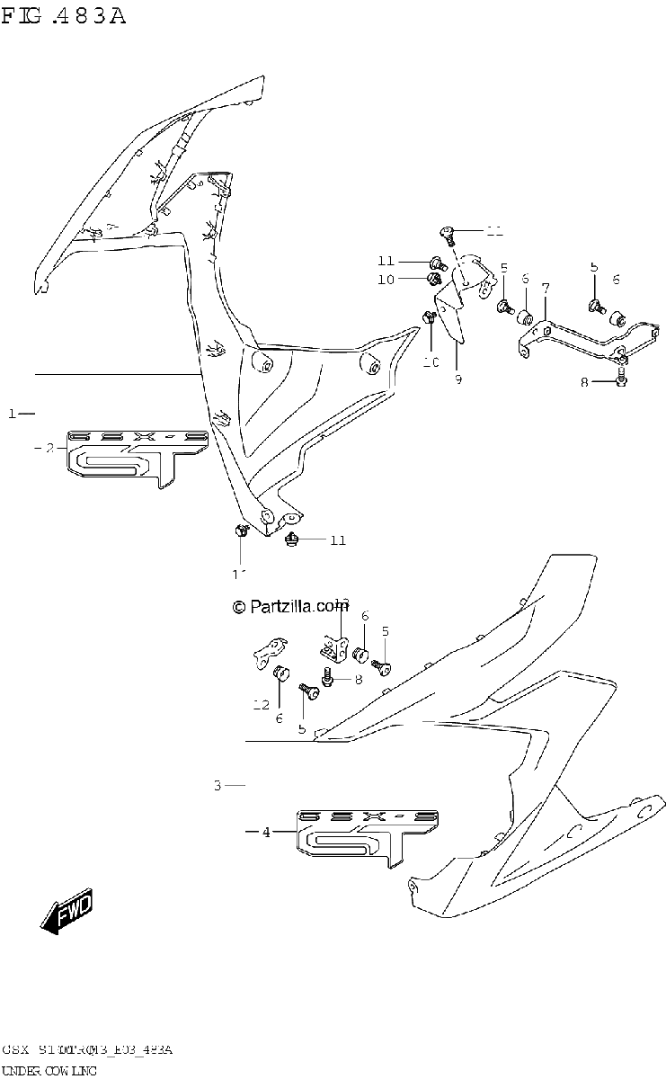 Diagrama de UNDER COWLING
