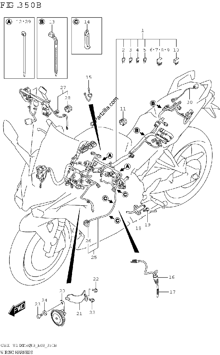 Diagrama de WIRING HARNESS E33
