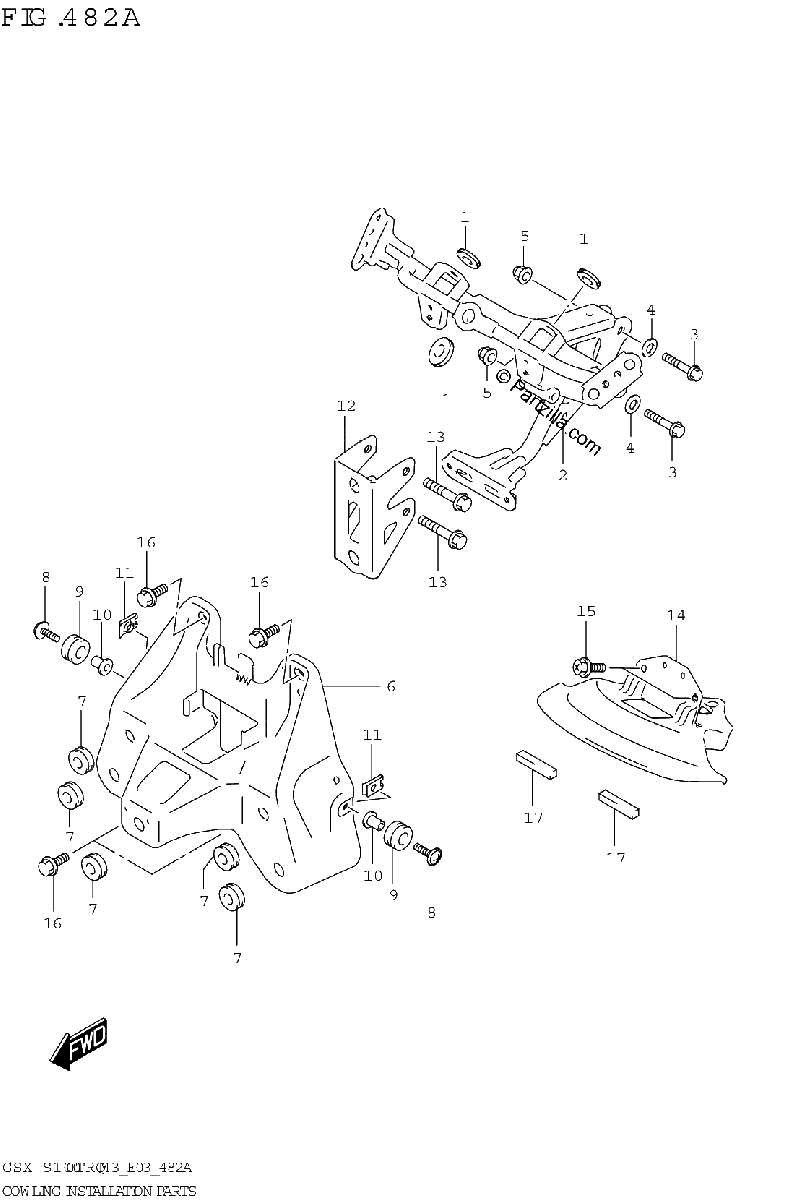 Diagrama de COWLING INSTALLATION PARTS