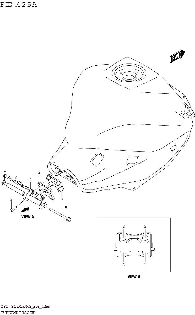 Diagrama de FUEL TANK BRACKET