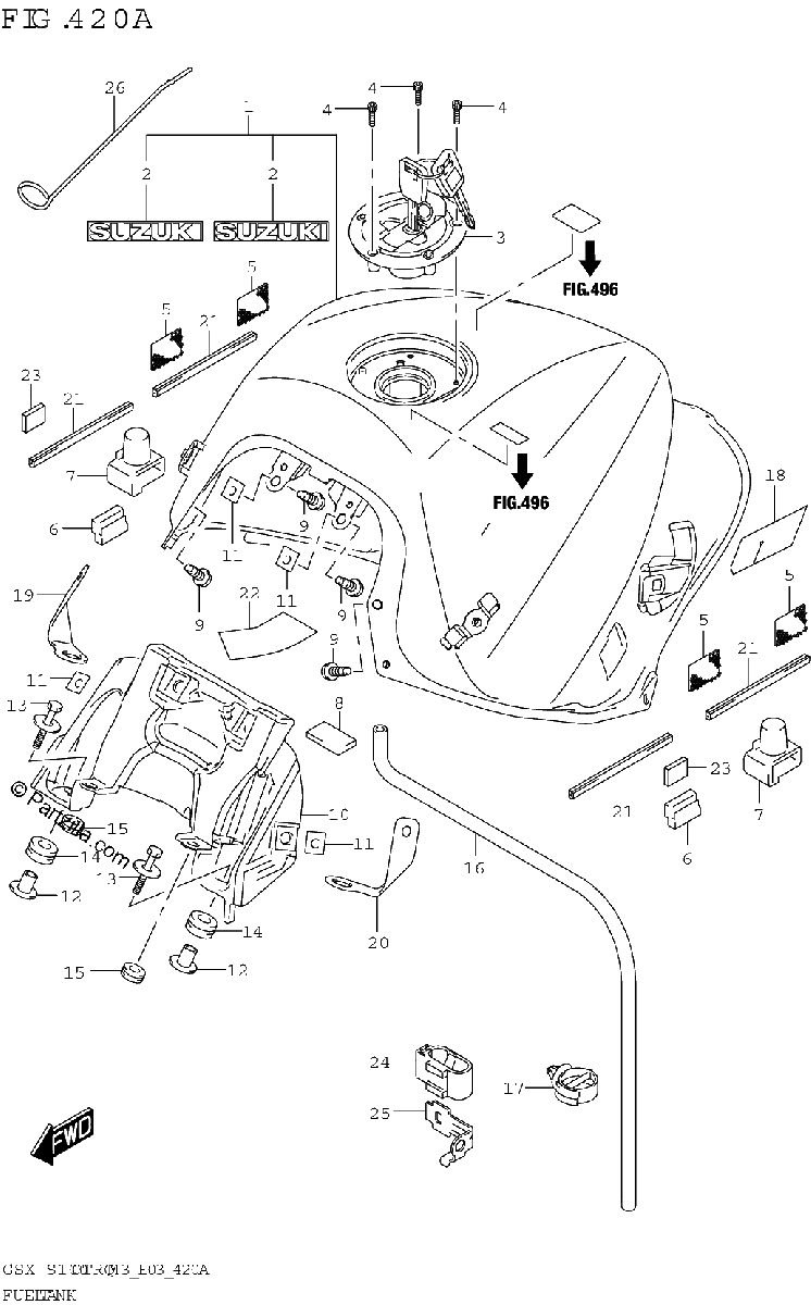 Diagrama de FUEL TANK E33