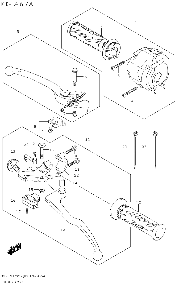 Diagrama de HANDLE LEVER