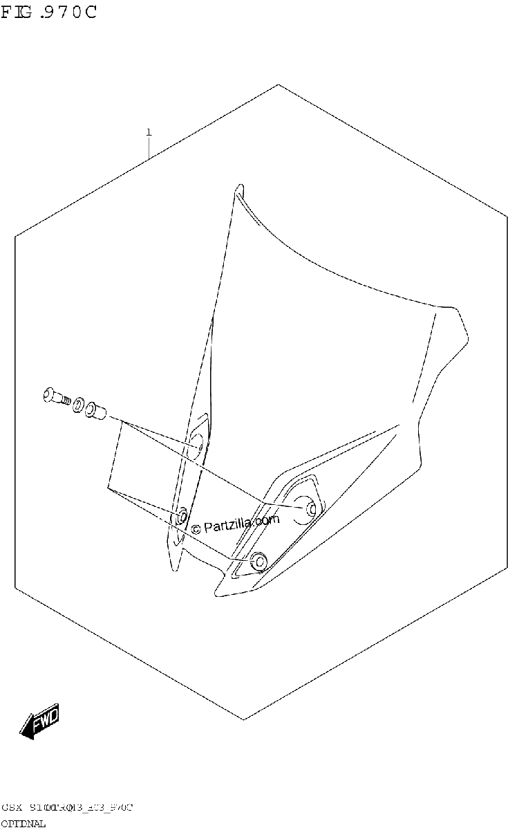 Diagrama de OPTIONAL WINDSCREEN