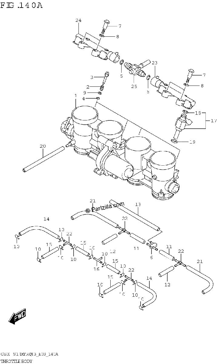 Diagrama de THROTTLE BODY E33