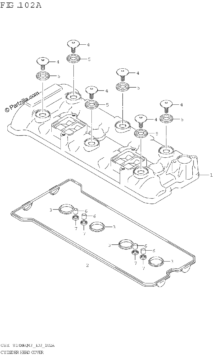 Diagrama de CYLINDER HEAD COVER