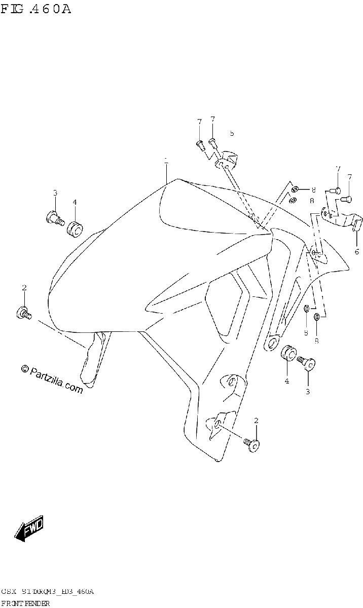 Diagrama de FRONT FENDER