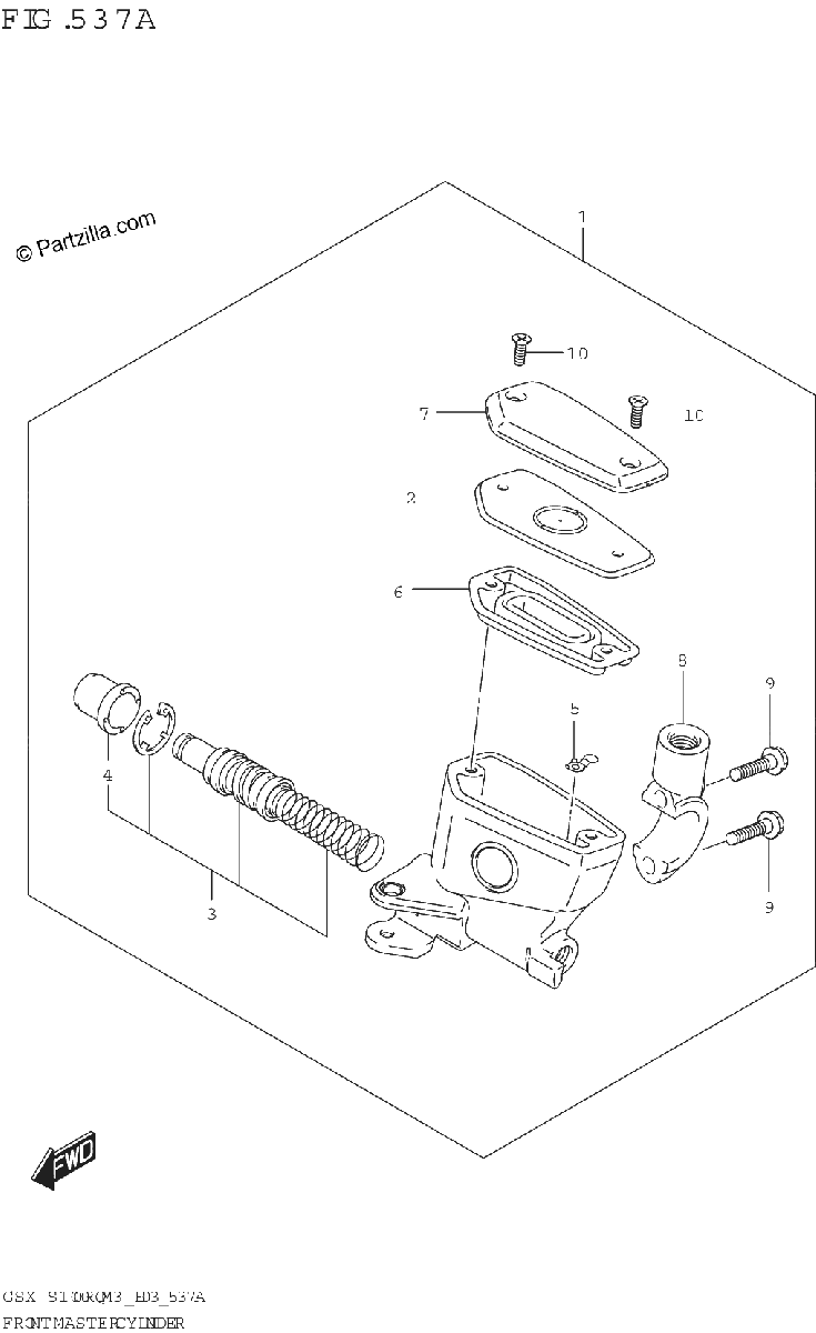 Diagrama de FRONT MASTER CYLINDER