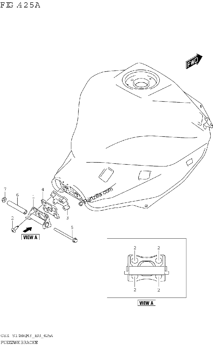 Diagrama de FUEL TANK BRACKET