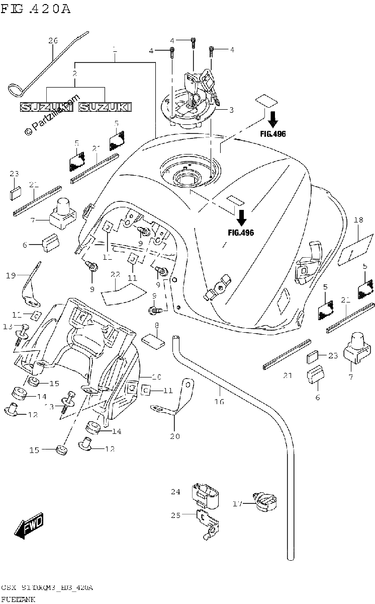 Diagrama de FUEL TANK E33