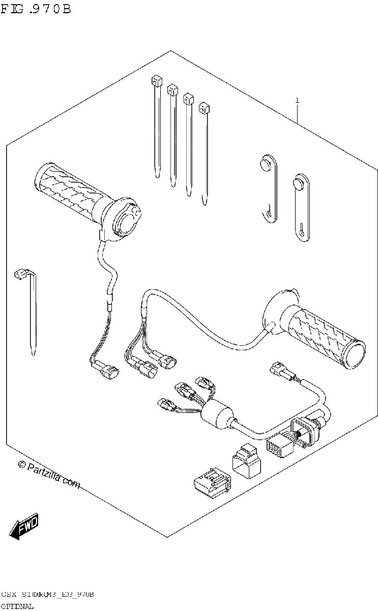 Diagrama de OPTIONAL GRIP HEATER SET