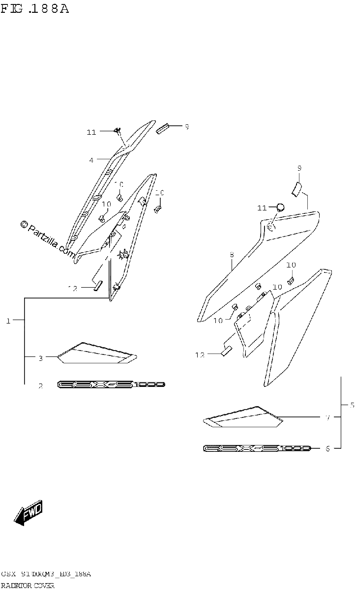 Diagrama de RADIATOR COVER