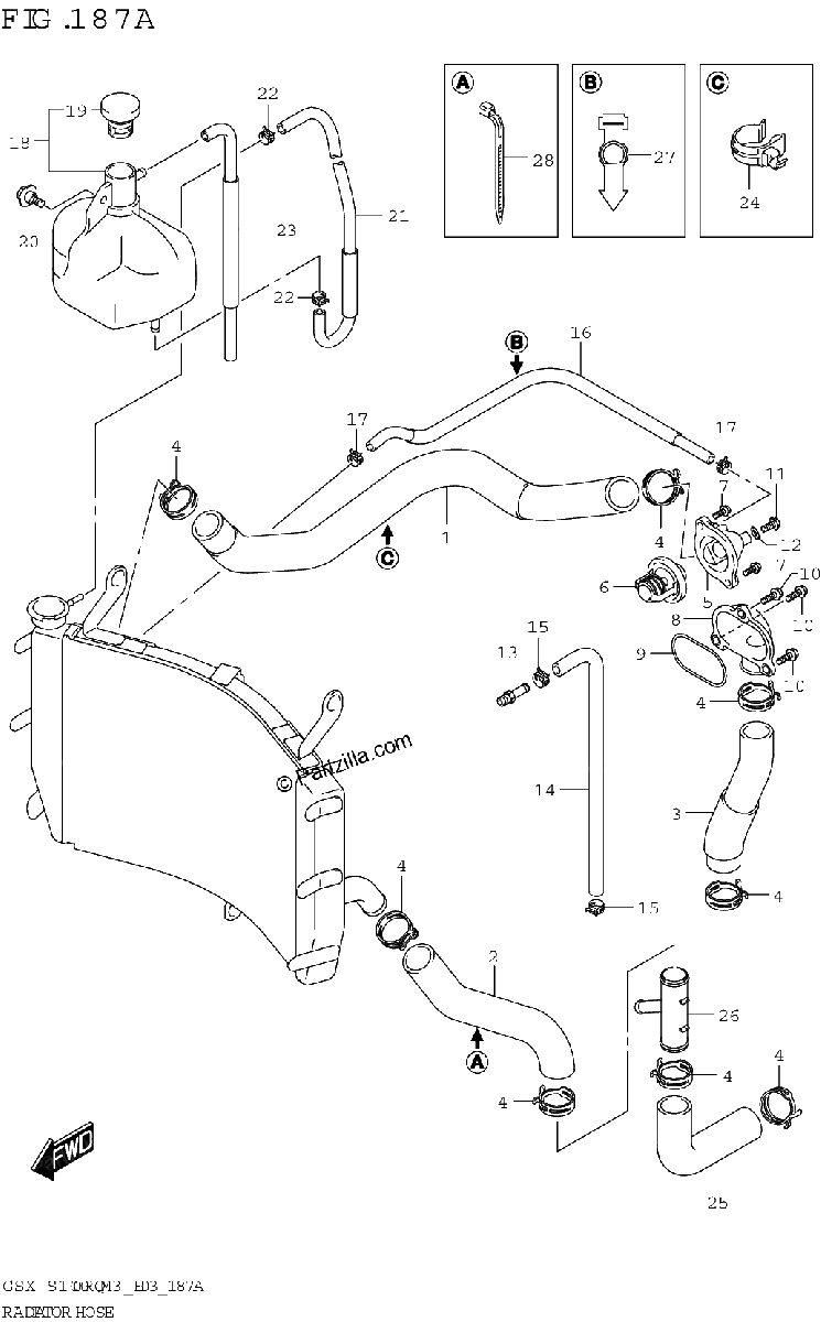 Diagrama de RADIATOR HOSE