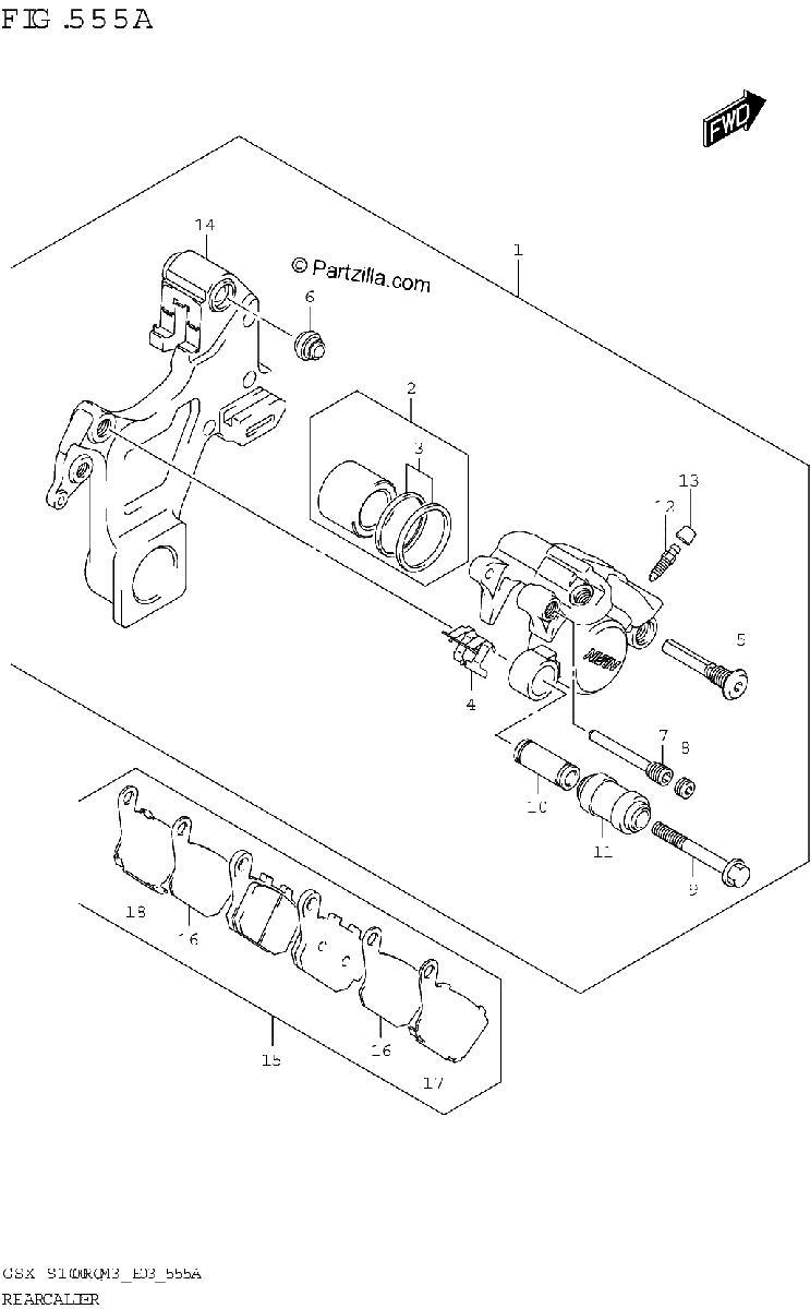 Diagrama de REAR CALIPER