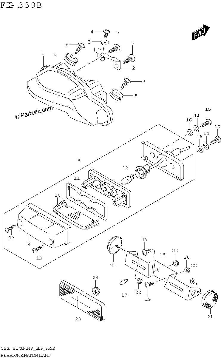 Diagrama de REAR COMBINATION LAMP
