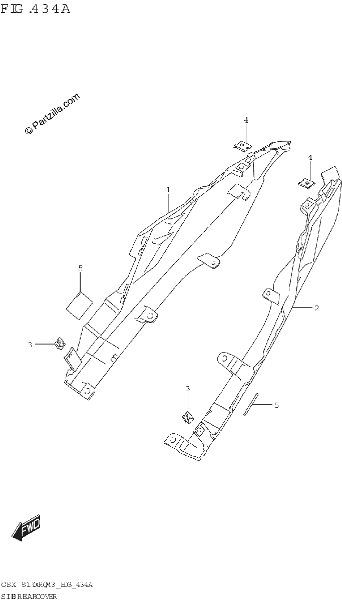 Diagrama de SIDE REAR COVER