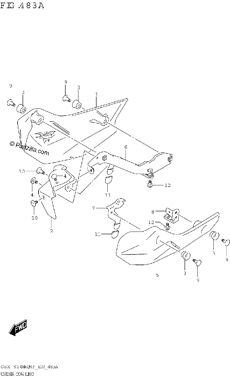 Diagrama de UNDER COWLING