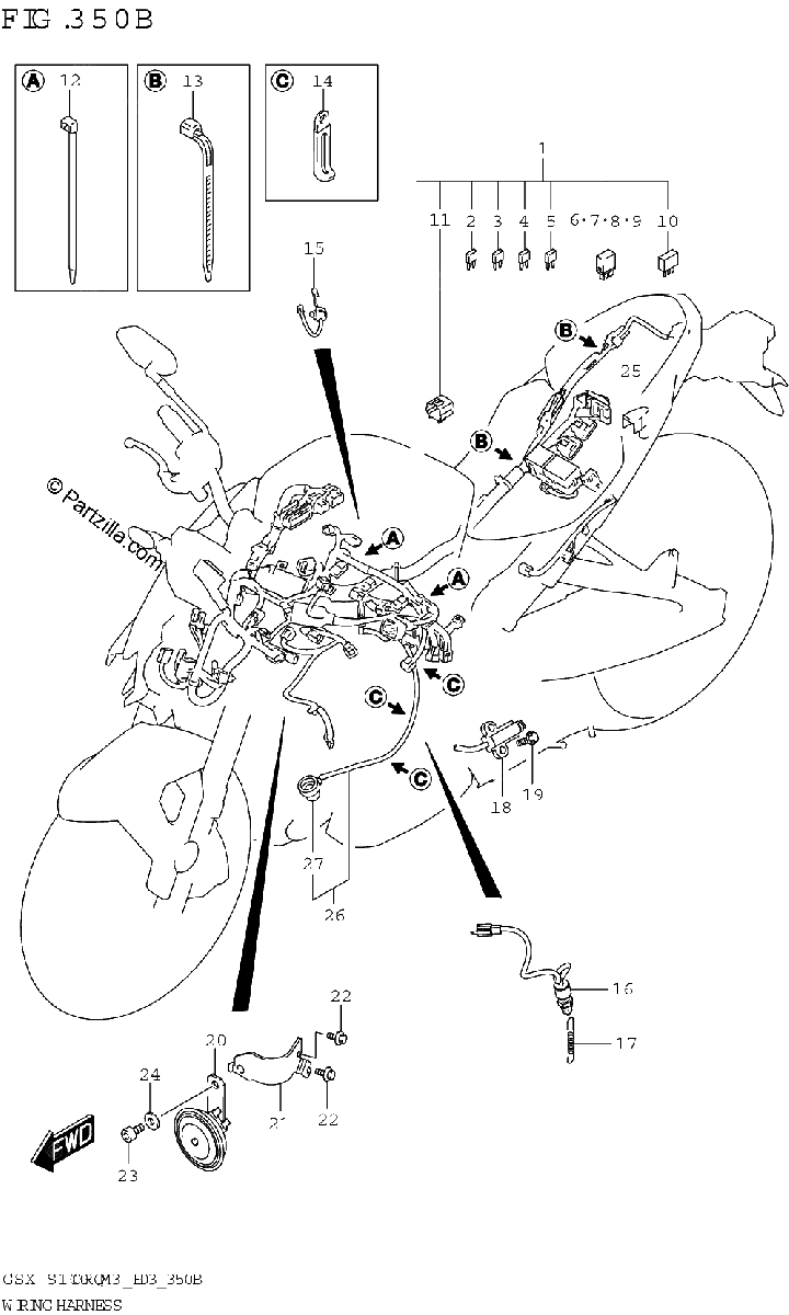 Diagrama de WIRING HARNESS E33