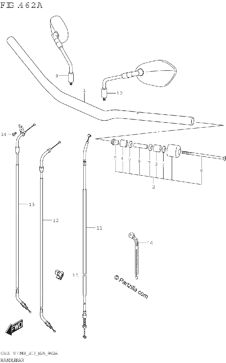 Diagrama de HANDLEBAR