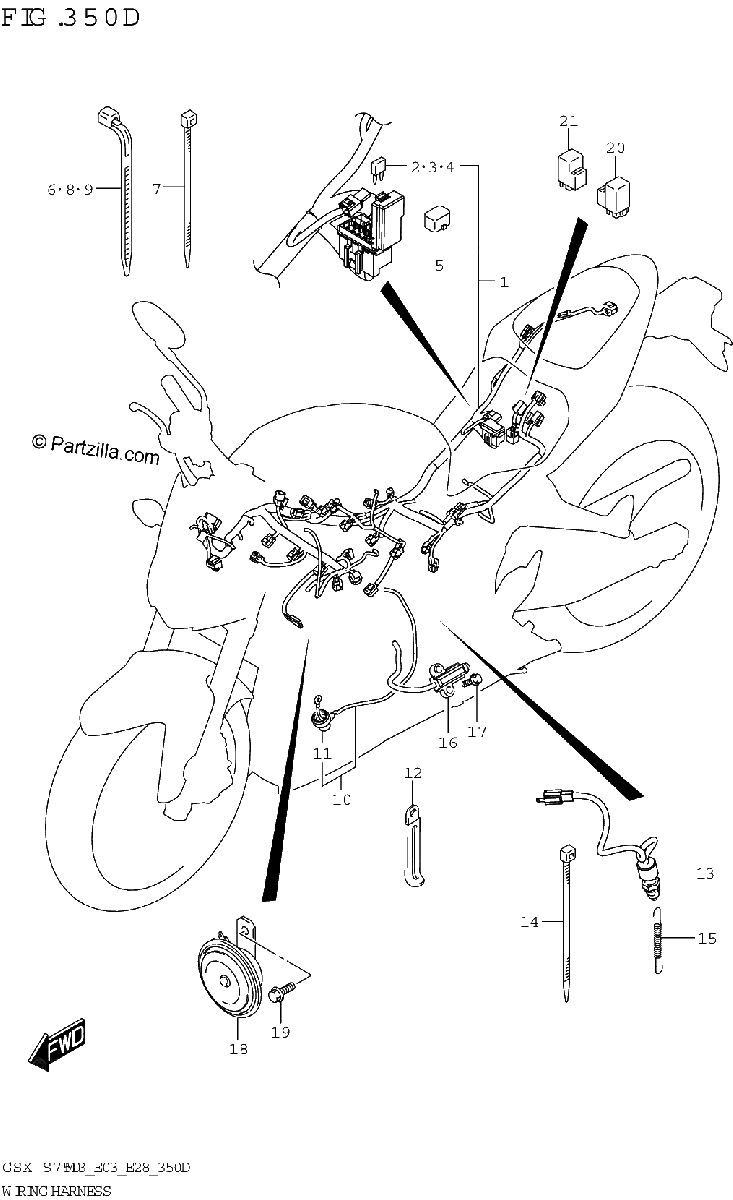 Diagrama de WIRING HARNESS E28