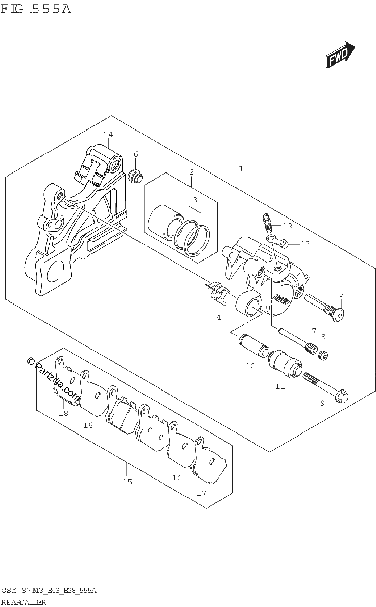 Diagrama de REAR CALIPER