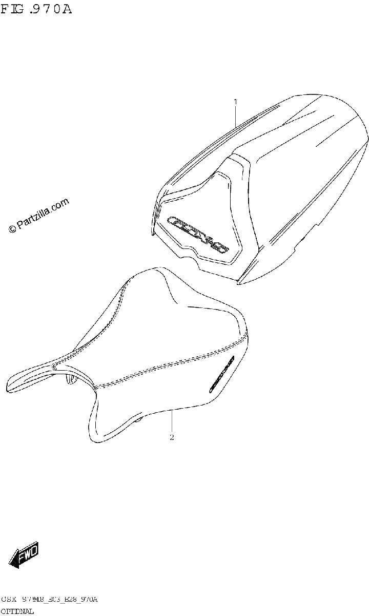 Diagrama de OPTIONAL SEAT TAIL BOX SET