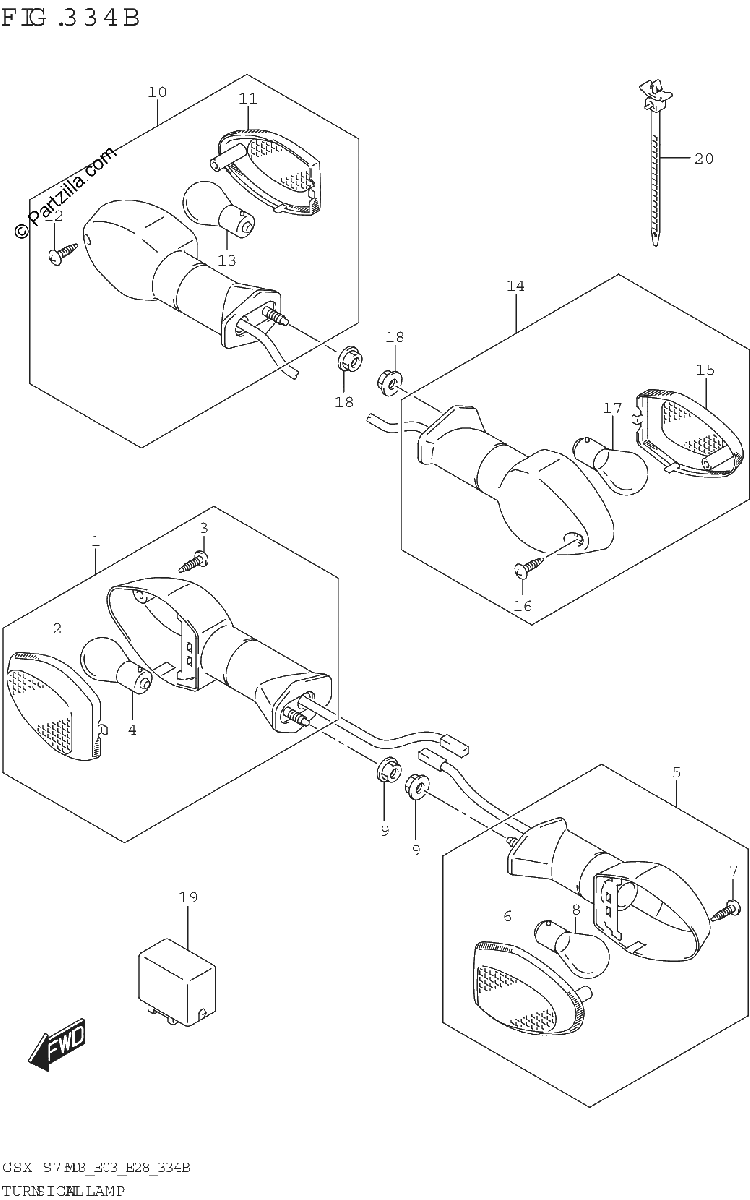 Diagrama de TURNSIGNAL LAMP