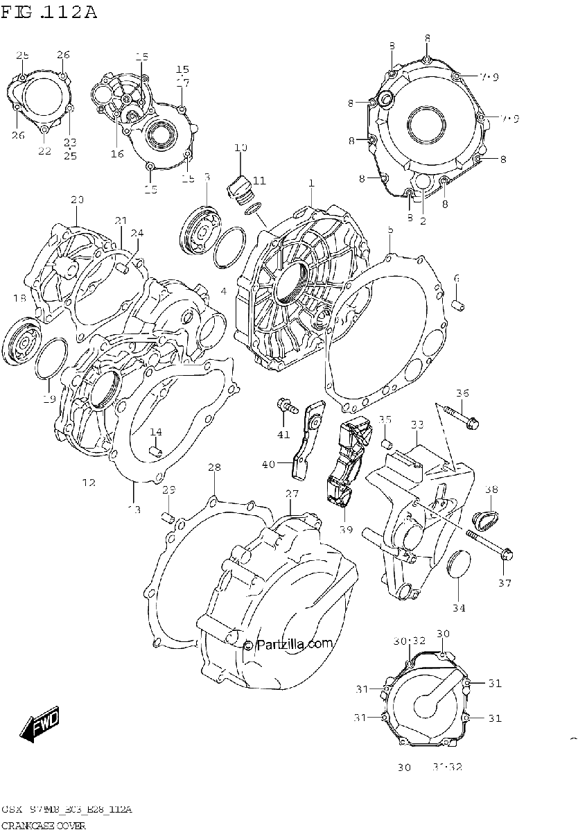 Diagrama de CRANKCASE COVER