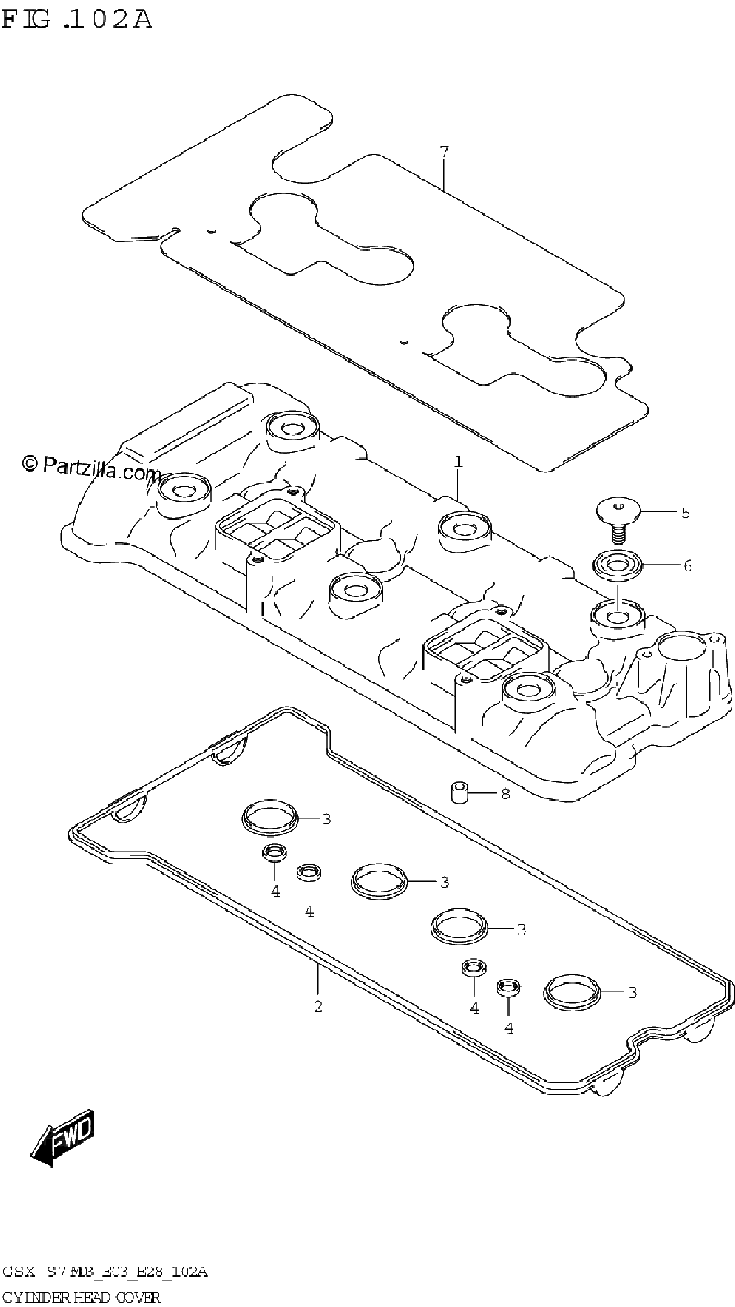 Diagrama de CYLINDER HEAD COVER