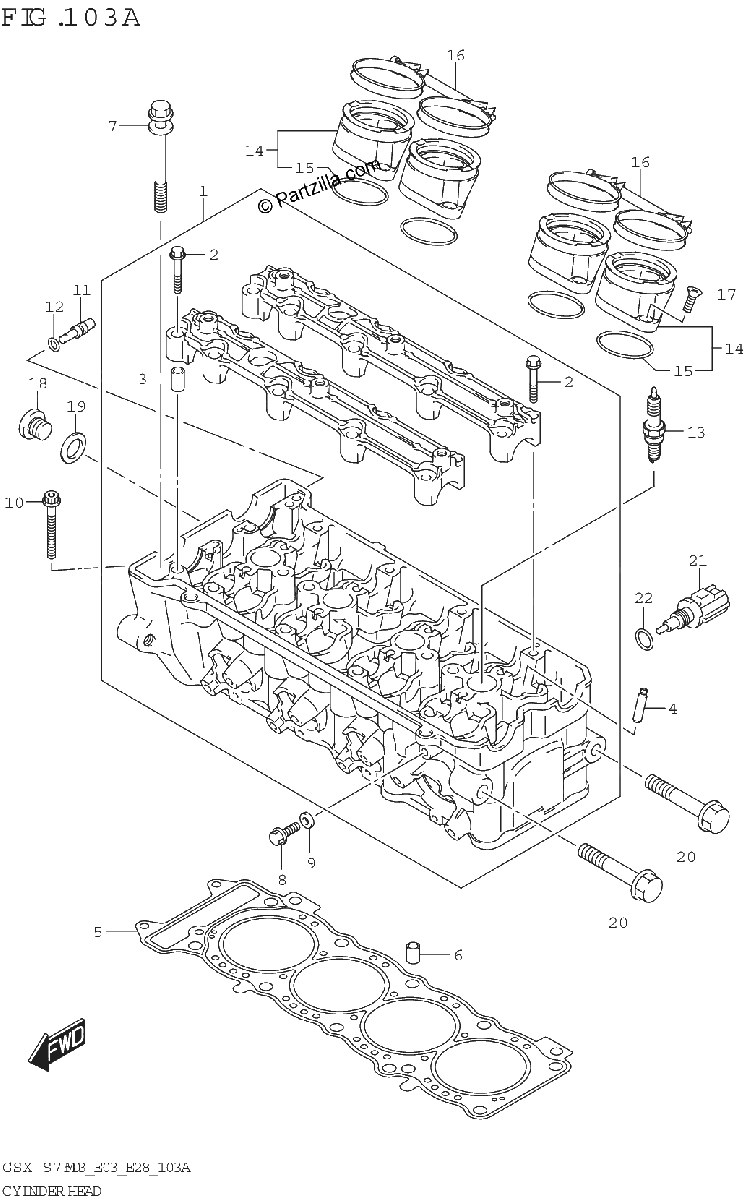Diagrama de CYLINDER HEAD