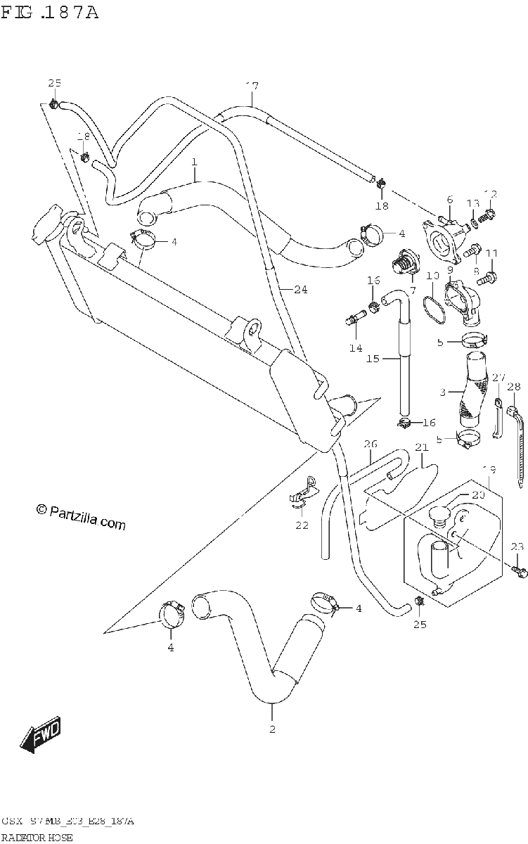 Diagrama de RADIATOR HOSE