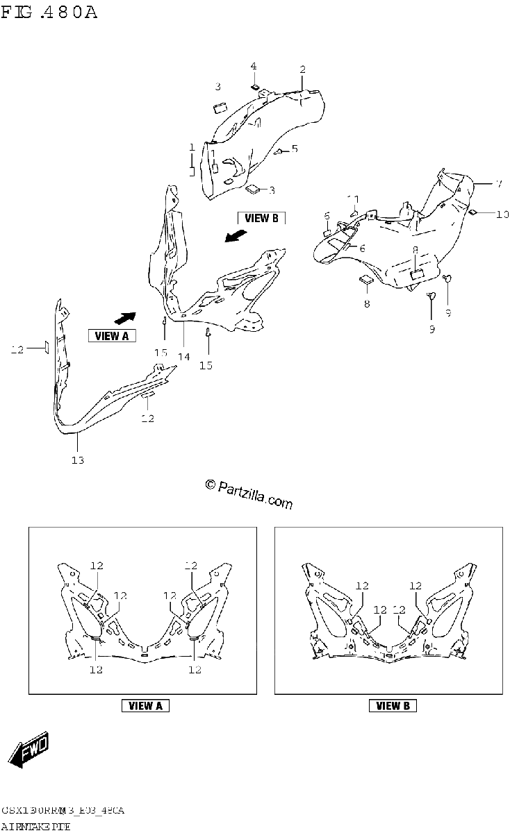 Diagrama de AIR INTAKE PIPE