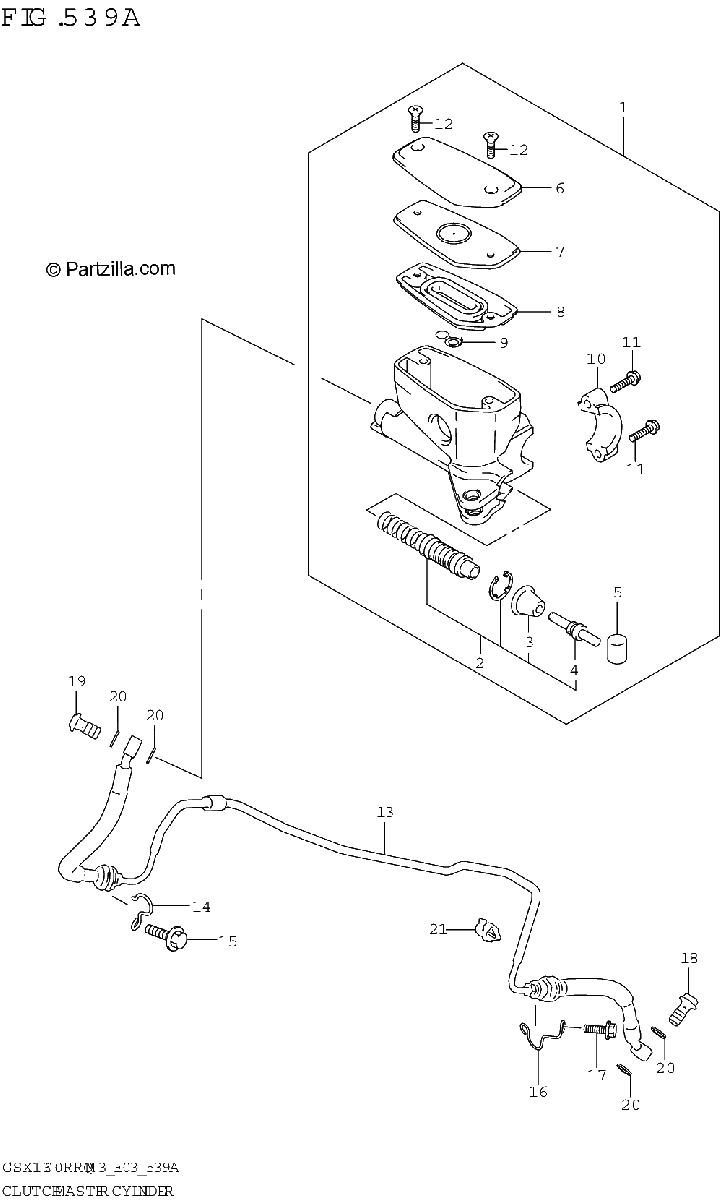 Diagrama de CLUTCH MASTER CYLINDER