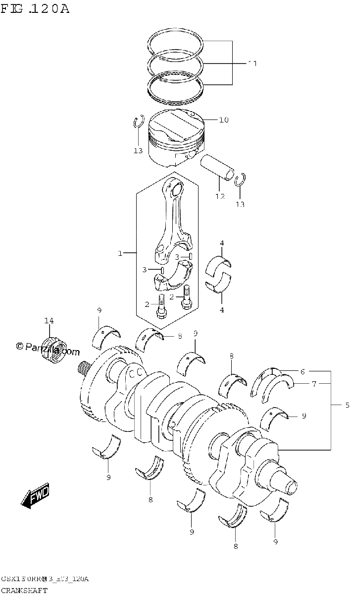 Diagrama de CRANKSHAFT