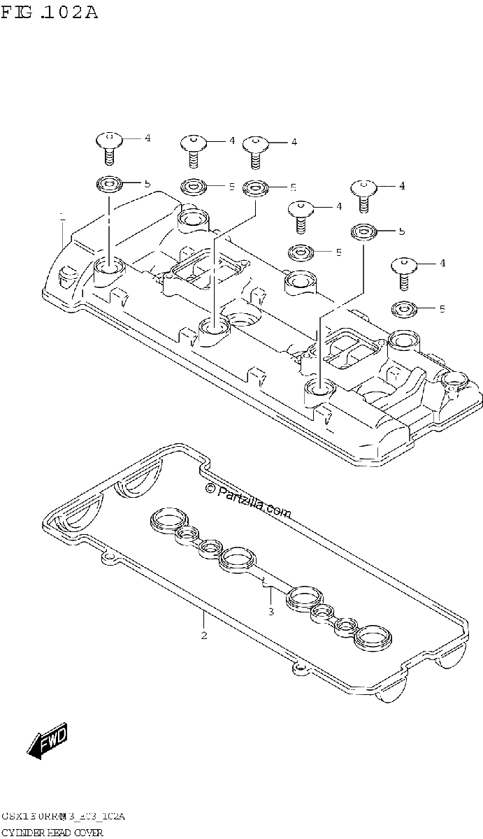 Diagrama de CYLINDER HEAD COVER