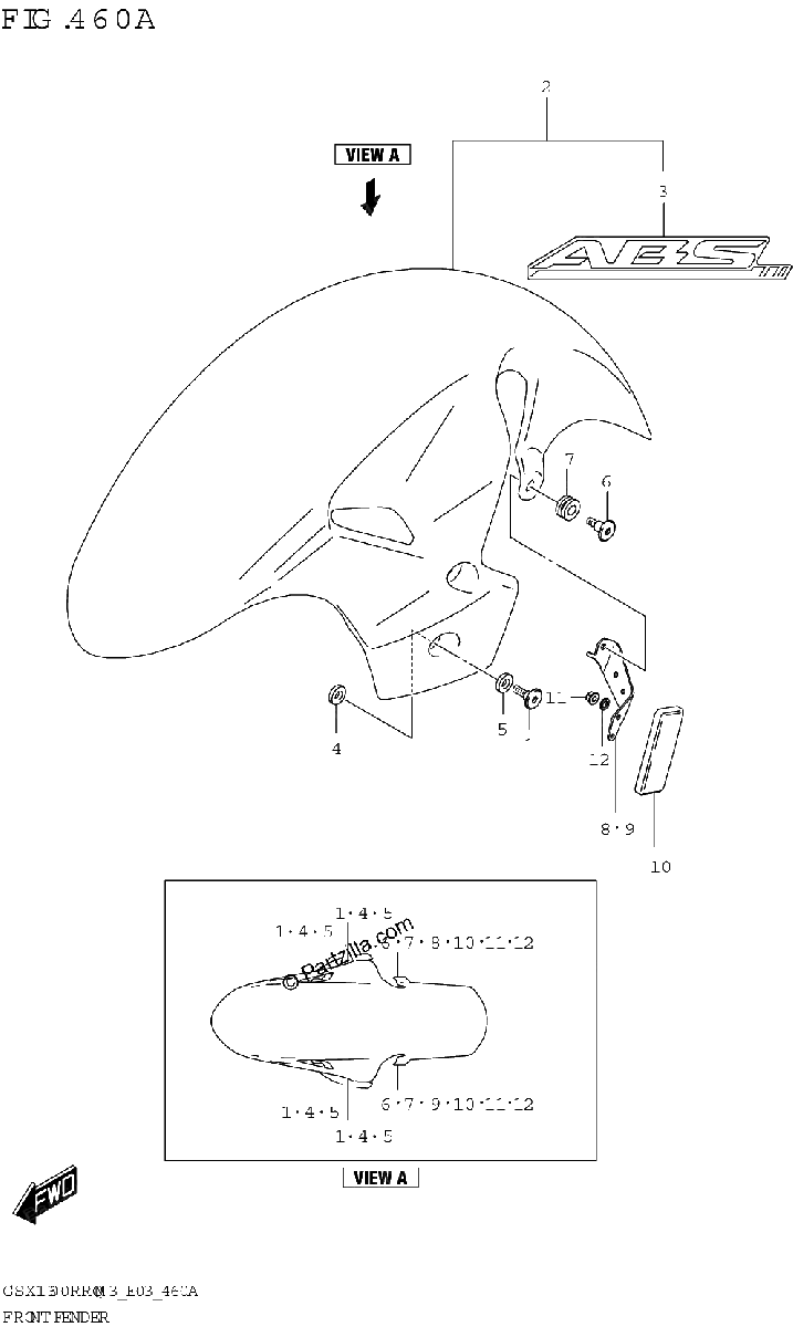 Diagrama de FRONT FENDER