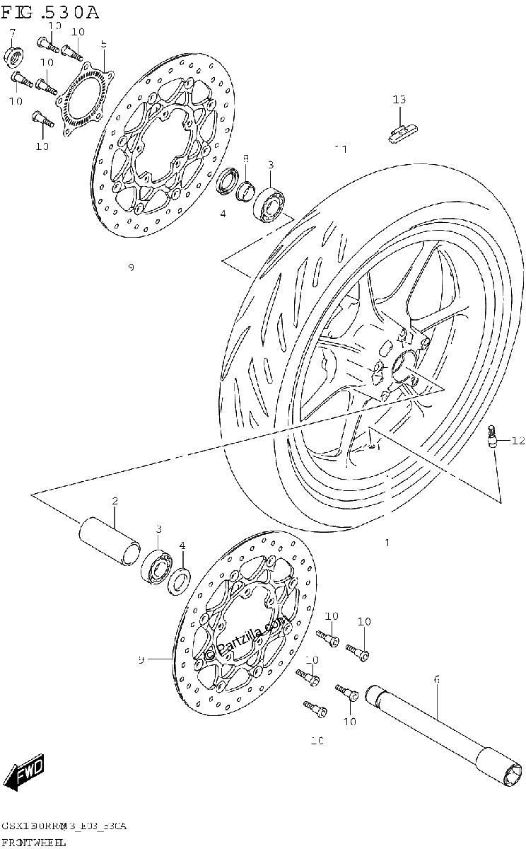 Diagrama de FRONT WHEEL