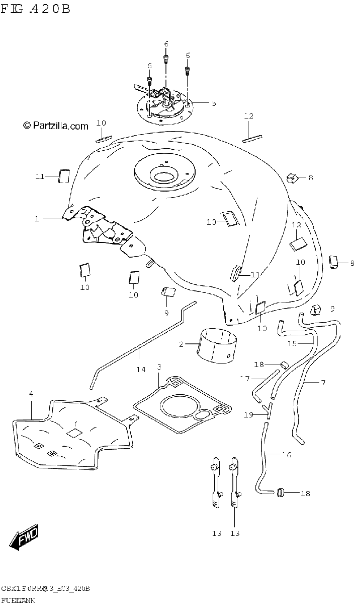 Diagrama de FUEL TANK E03 E28