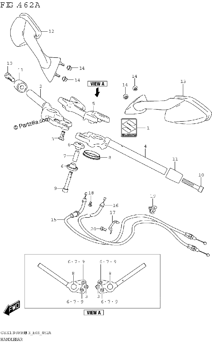 Diagrama de HANDLEBAR