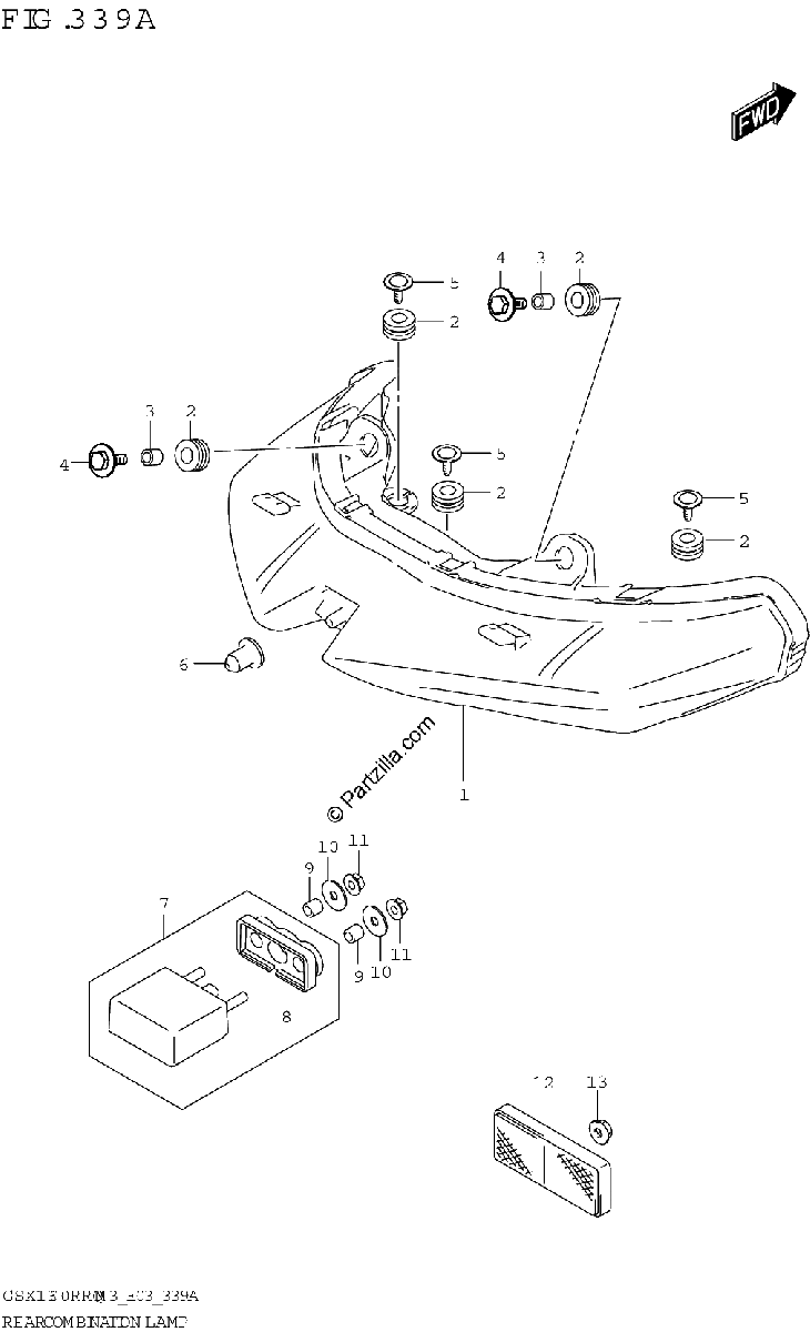 Diagrama de REAR COMBINATION LAMP
