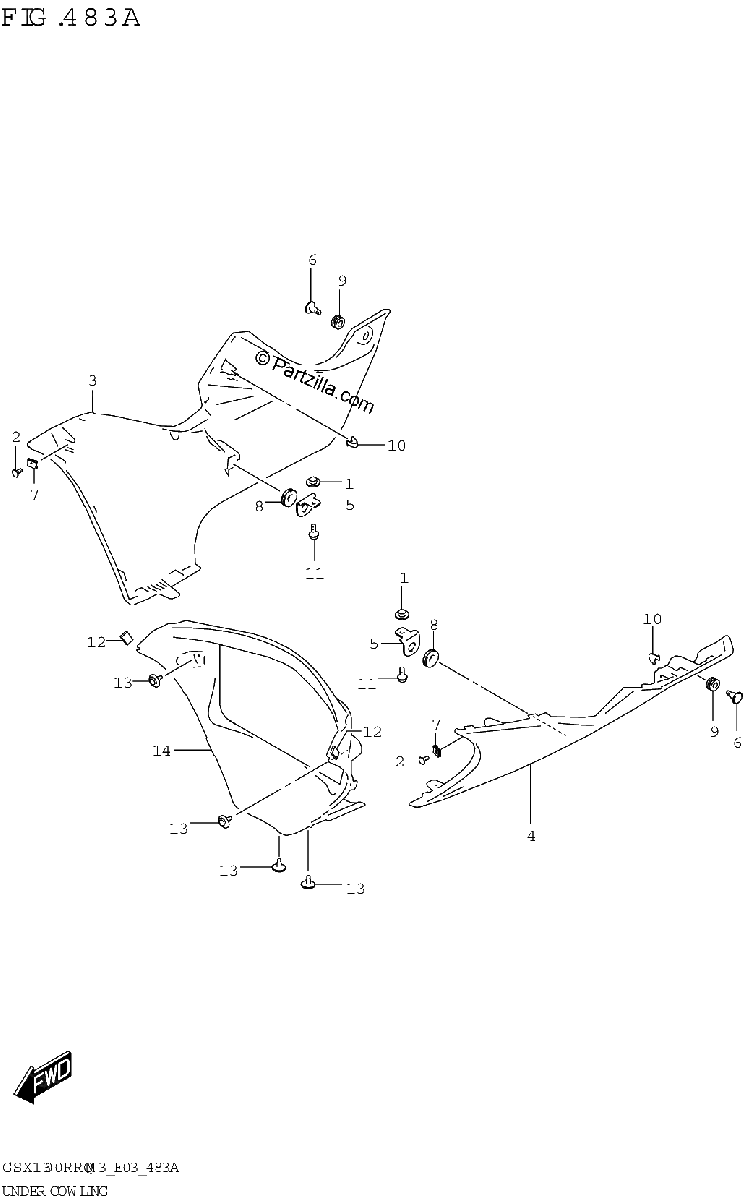Diagrama de UNDER COWLING