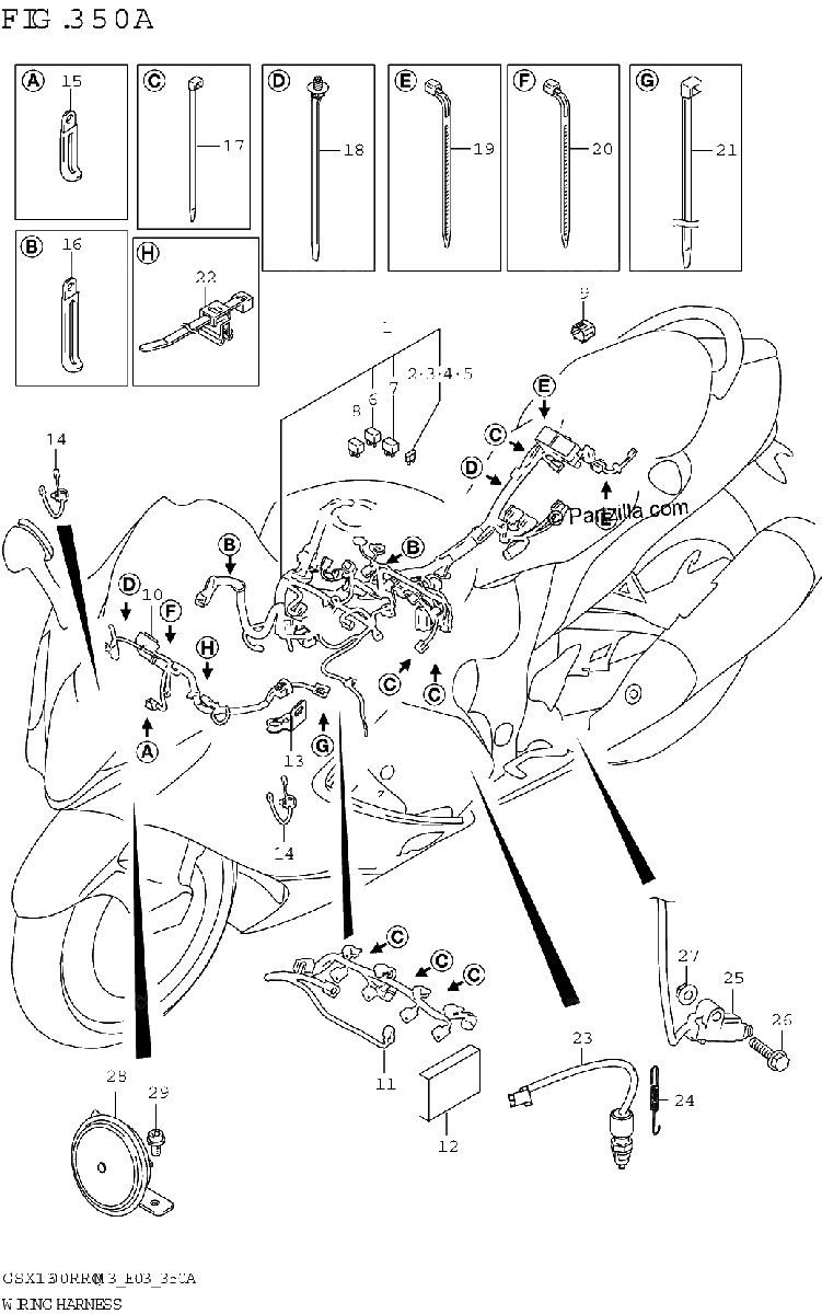 Diagrama de WIRING HARNESS E33