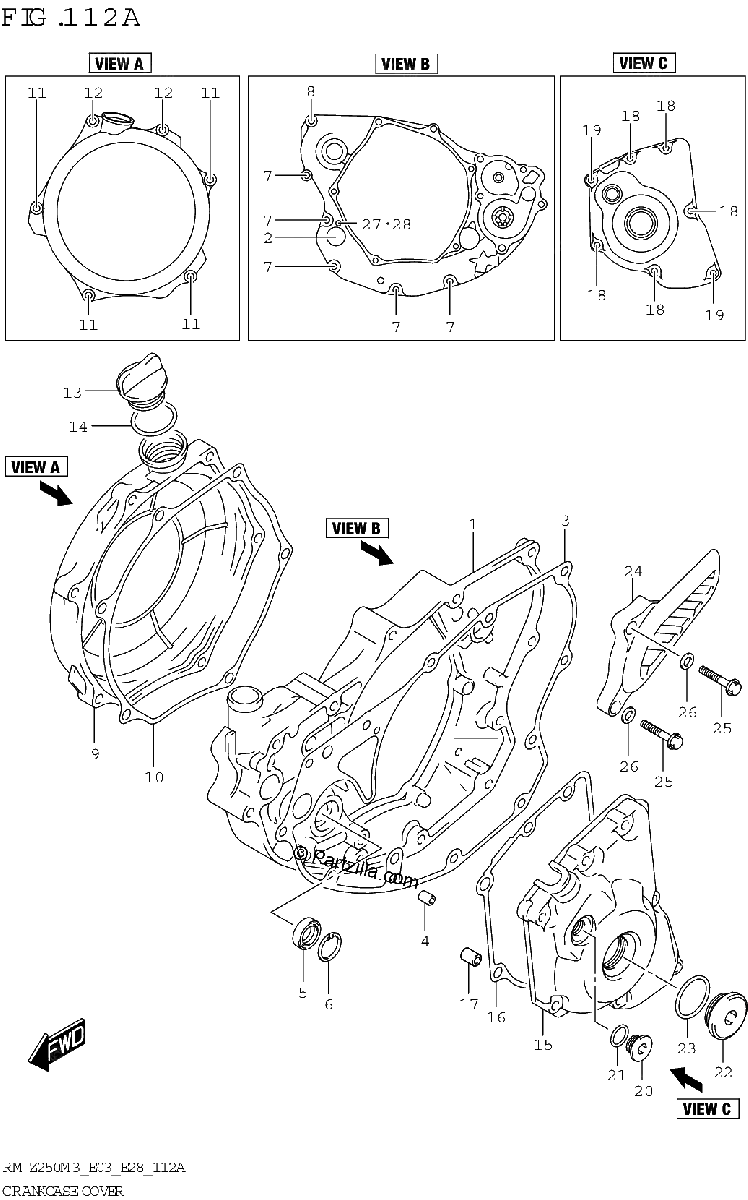 Diagrama de CRANKCASE COVER