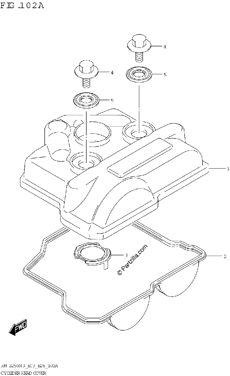 Diagrama de CYLINDER HEAD COVER