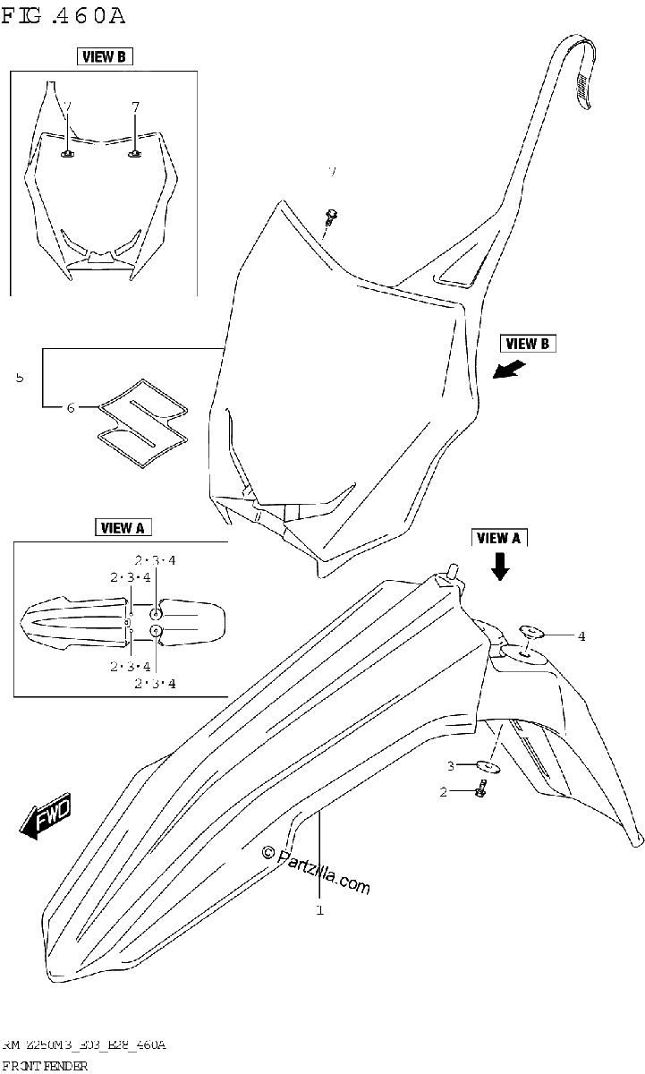 Diagrama de FRONT FENDER