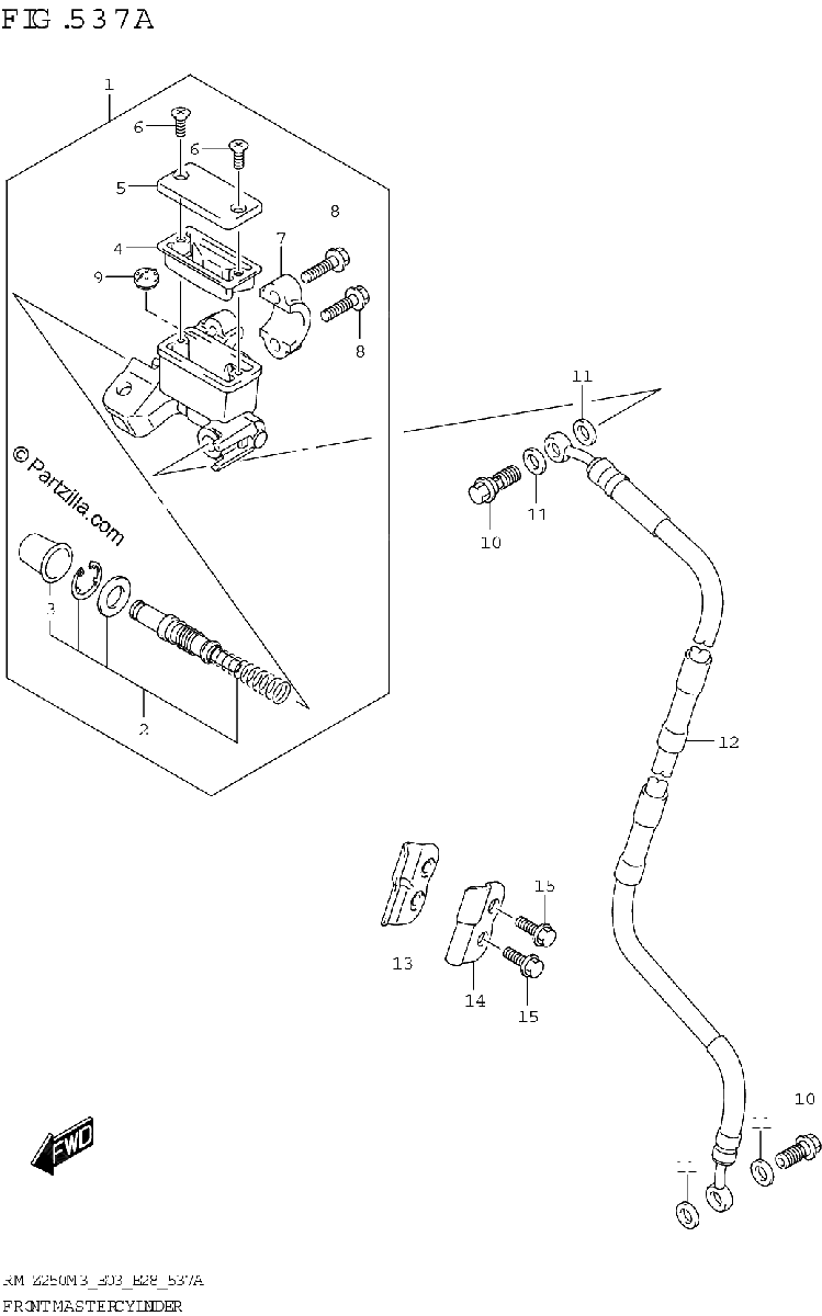 Diagrama de FRONT MASTER CYLINDER