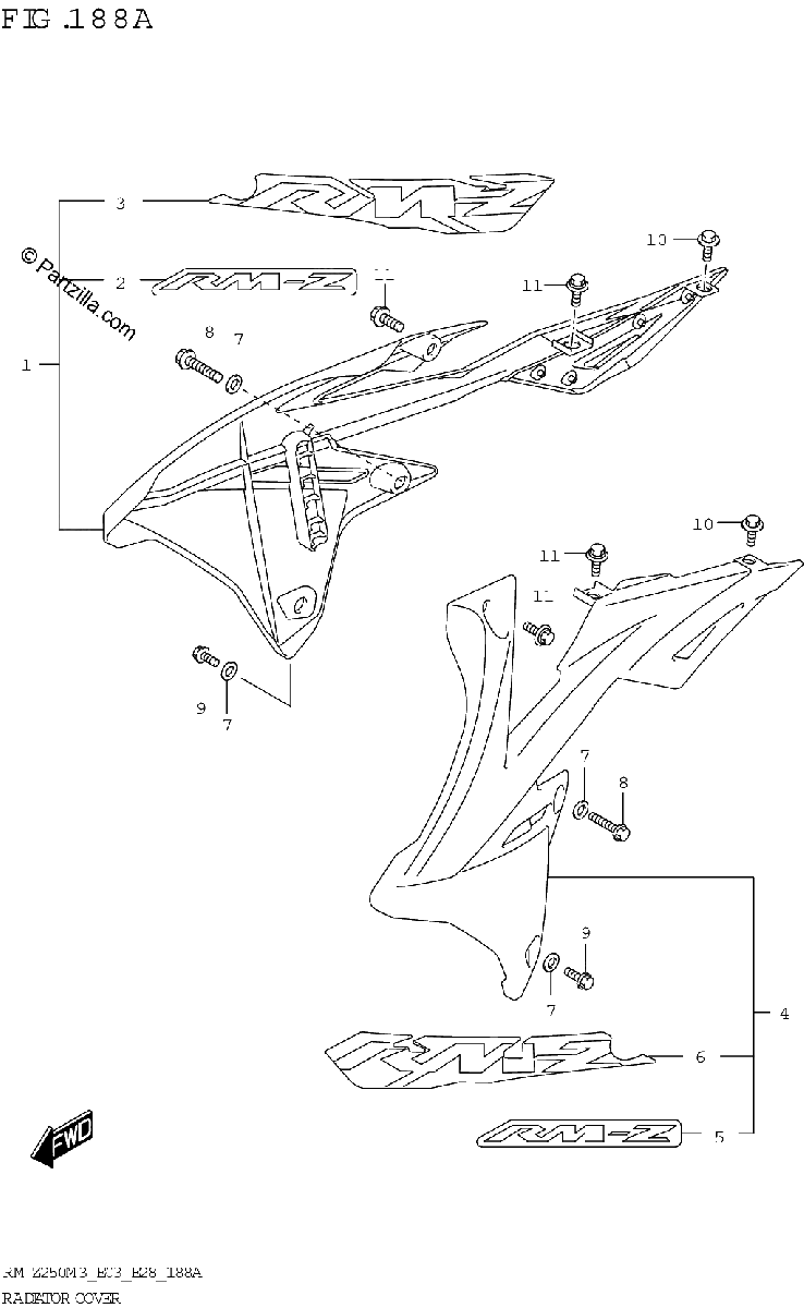 Diagrama de RADIATOR COVER