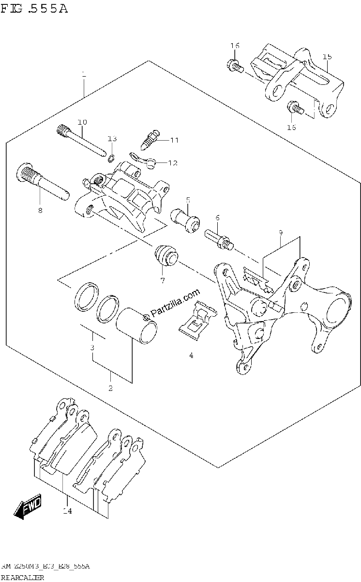 Diagrama de REAR CALIPER
