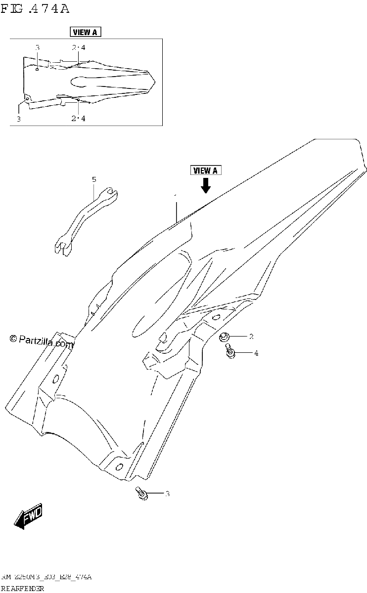 Diagrama de REAR FENDER