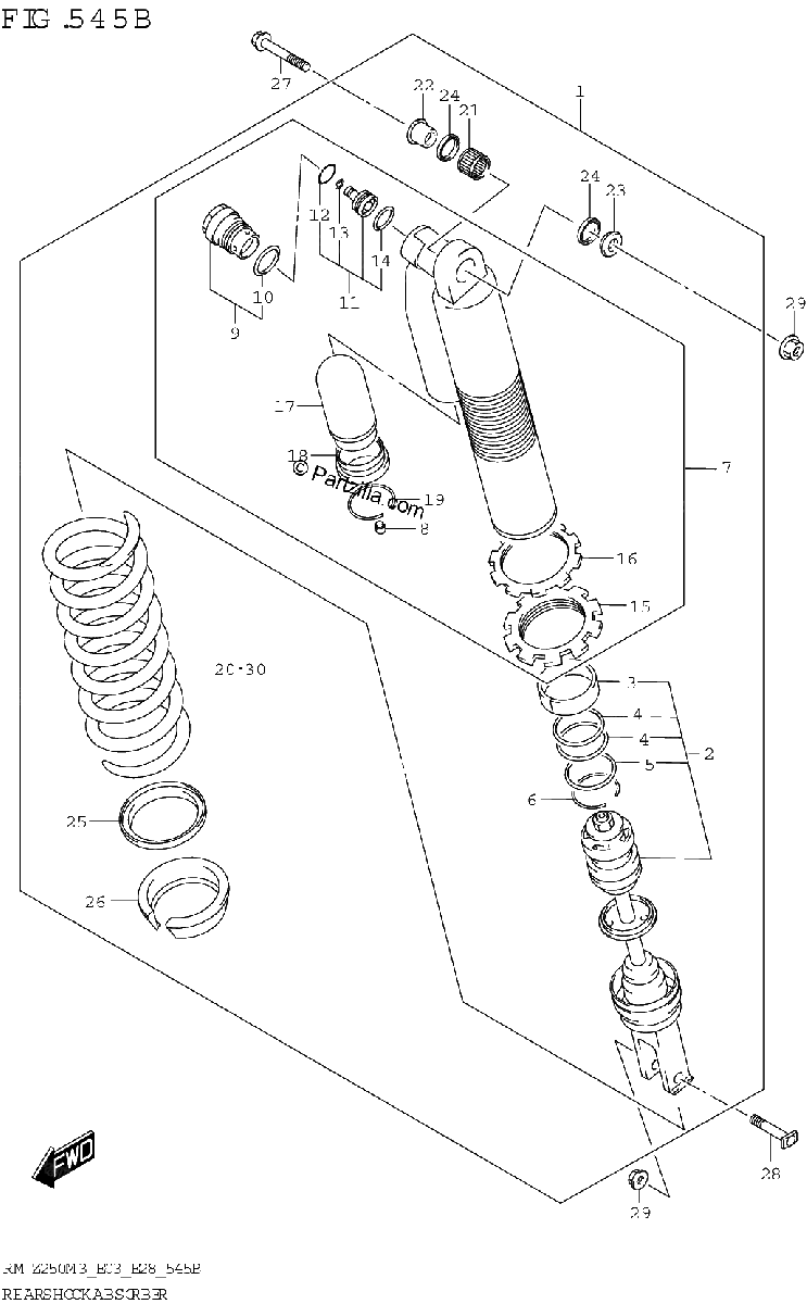 Diagrama de REAR SHOCK ABSORBER