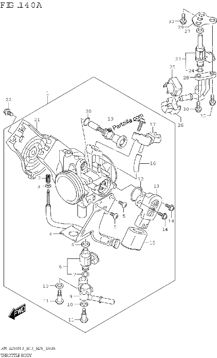 Diagrama de THROTTLE BODY